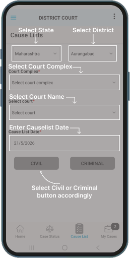 Search Causelist