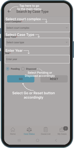 search by Case Type
